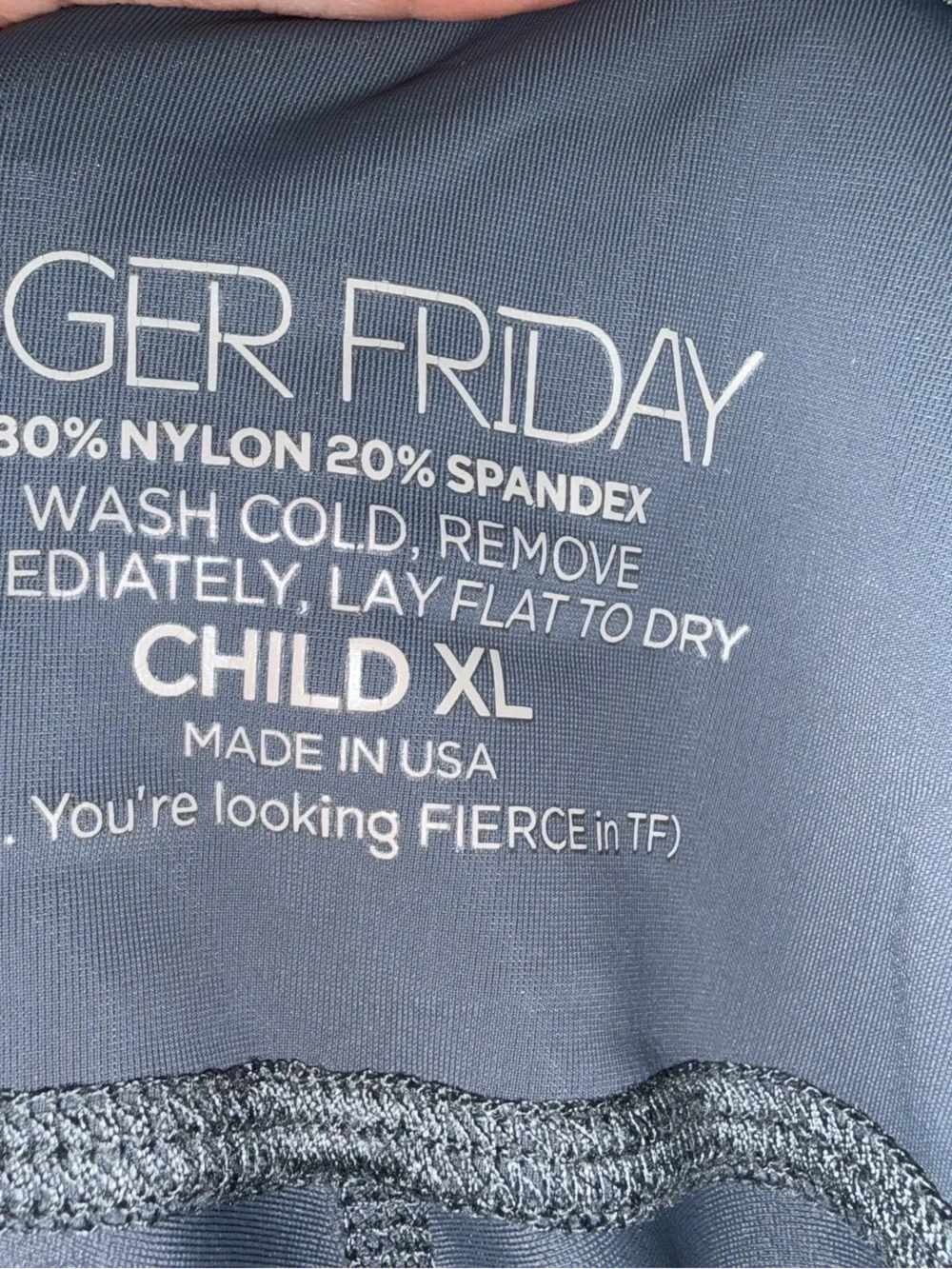 Tiger Friday Unitard Size Child XL Colorblock‎ Teal and Gray Athletic
